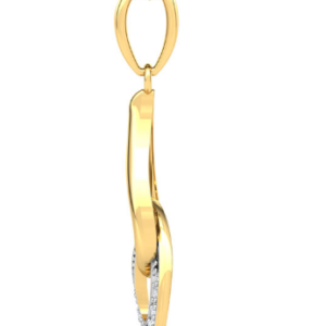 Double Jam Yellow Gold 18k Diamond Pendant