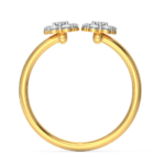 Pair Cluster 18k Yellow Gold Diamond Ring