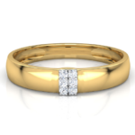 Elise Band 18k Yellow Gold Diamond Ring