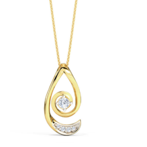 Emie Yellow Gold Gold 18k Diamond Pendant w/chain