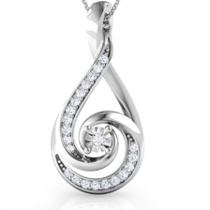 Fiona White Gold 18k Diamond Pendant