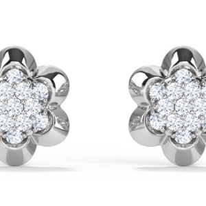Flora Stud White Gold 18k Diamond Earring