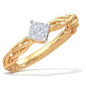 Fringe Cluster Rose Gold 18k Diamond Ring