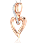 Infinity Heart Rose Gold 18k Diamond Pendant