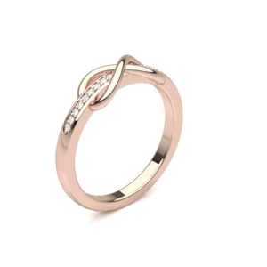 Infinity Rose Gold Diamond Ring
