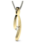 Leah Yellow Gold 18k Diamond Pendant