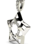 Pam Star White Gold 18k Diamond Pendant