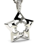 Pam Star White Gold 18k Diamond Pendant
