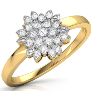 Peacock 18K Yellow Gold Diamond Ring
