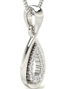 Pear Drop White Gold 18k Diamond Pendant