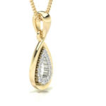 Pear Drop Yellow Gold 18k Diamond Pendant