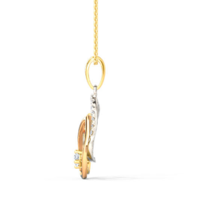 Pear Tri-color Gold 18k with Diamond Pendant