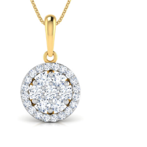 Percy Cluster Yellow Gold 18k Diamond Pendant