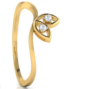 Ribbon Yellow Gold Diamond Ring