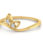 Ribbon Yellow Gold Diamond Ring