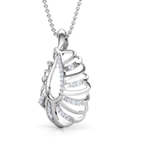 Roxette 18k White Gold Diamond Pendant w/chain
