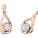 Scarlet Dangling Stud 18k Rose Gold Diamond Earring