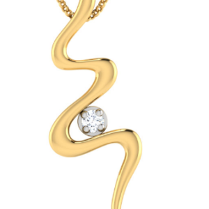 Snake Type Yellow Gold 18k Diamond Pendant