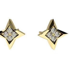 Star Stud Yellow Gold 18k Diamond Earring