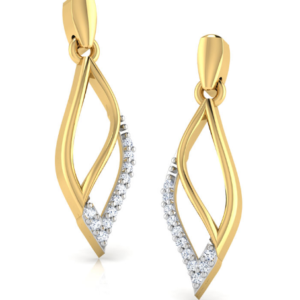 Stud Arrow 18k Yellow Gold Diamond Earring