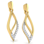 Stud Arrow 18k Yellow Gold Diamond Earring