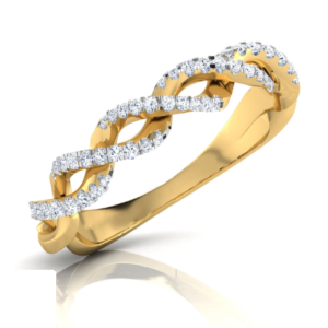 Pony Twist 18k Yellow Gold Diamond Ring