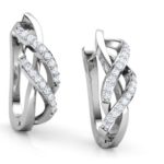 Twist Clip White Gold 18k Diamond Earring