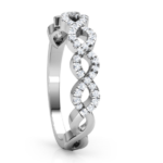 Pony Twist 18k White Gold Diamond Ring