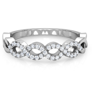Pony Twist 18k White Gold Diamond Ring
