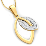 Two-tone Gold 18k Diamond Pendant