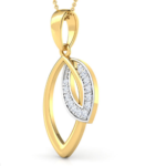 Two-tone Gold 18k Diamond Pendant