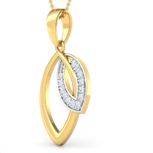 Two-tone Gold 18k Diamond Pendant