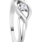 Wave Solo White Gold 18k Diamond Ring