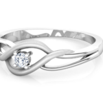 Wave Solo White Gold 18k Diamond Ring