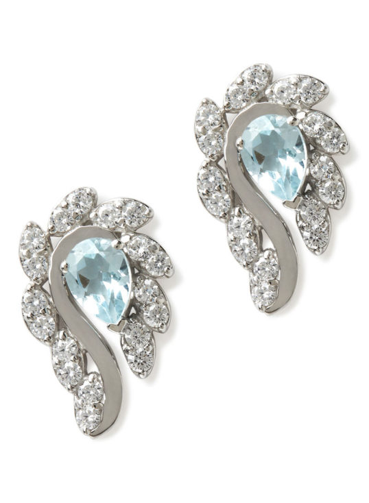 Aqua Marine 925 Earrings