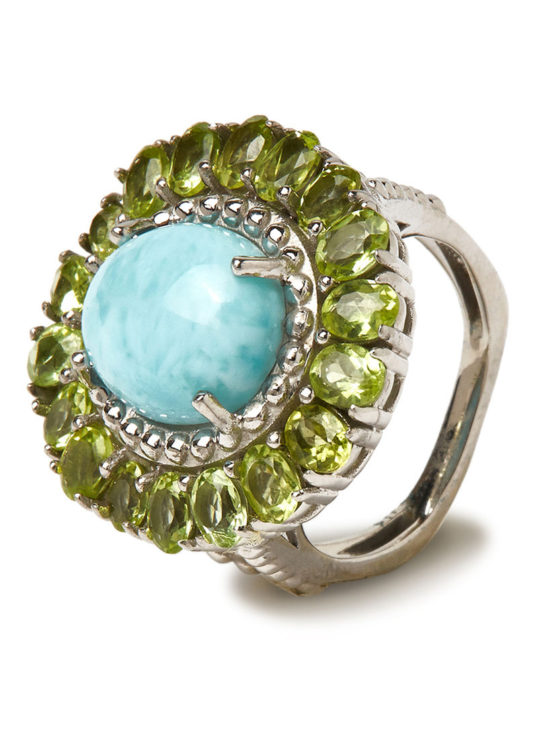 Peridot Turquoise 925 Ring