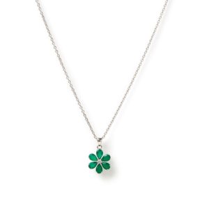 Emerald Flower 925 Pendant