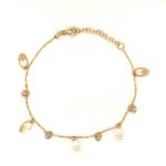 Rose Gold Bracelet with Charms design