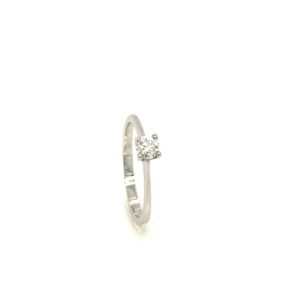 Promo20RG Solitaire 18K White Gold Diamond Ring