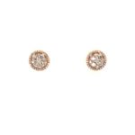 Round Stud 18k Rose Gold Diamond Earring
