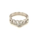 Engagement Ring White Gold 18K Diamond Ring