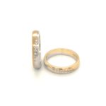 Wedding Band Two-tone Gold 18K Diamond Ring RBKT30199C