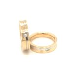 Wedding Band Two-tone Gold 18K Diamond Ring RBKT32303I