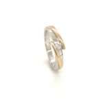 Wedding Band Two-tone Gold 18K Diamond Ring RBKT37020