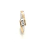 Wedding Band Two-tone Gold 18K Diamond Ring RBKT37020