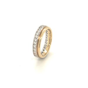 RST13003A Two-tone Eternity Yellow Gold 18K Diamond Ring