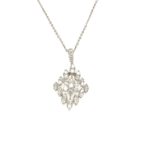 White Gold 18k Diamond Pendant with chain