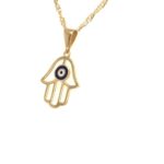 A930593 Fatima 18kt Gold Pendant With Chain Gold