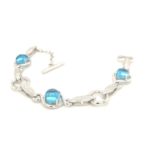 BBD00286 Blue Stone Bracelet Silver 925