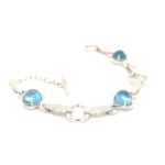 BBD00286 Blue Stone Bracelet Silver 925